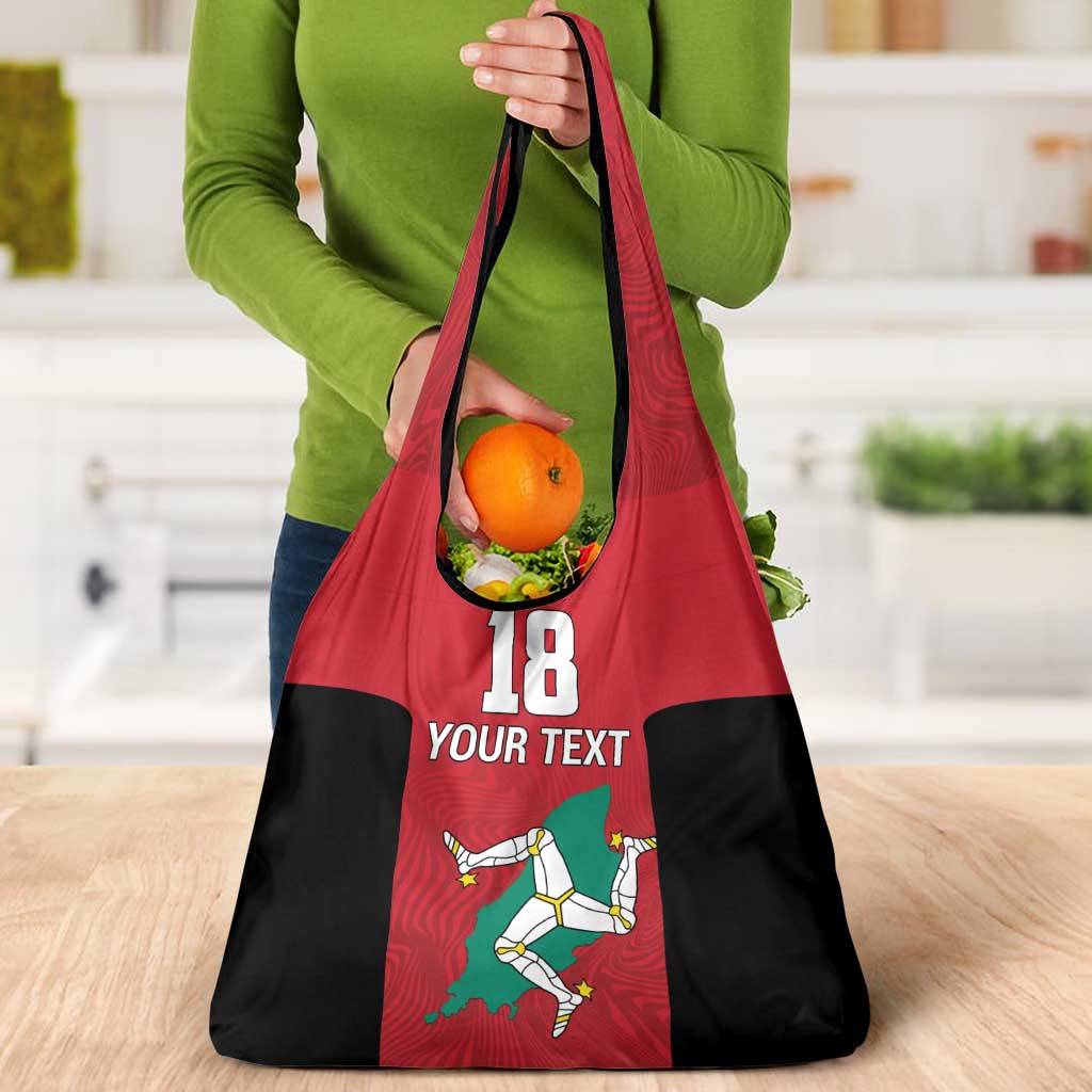 Custom Isle of Man Cricket Grocery Bag Quocunque Jeceris Stabit - Wonder Print Shop
