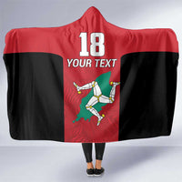Custom Isle of Man Cricket Hooded Blanket Quocunque Jeceris Stabit - Wonder Print Shop