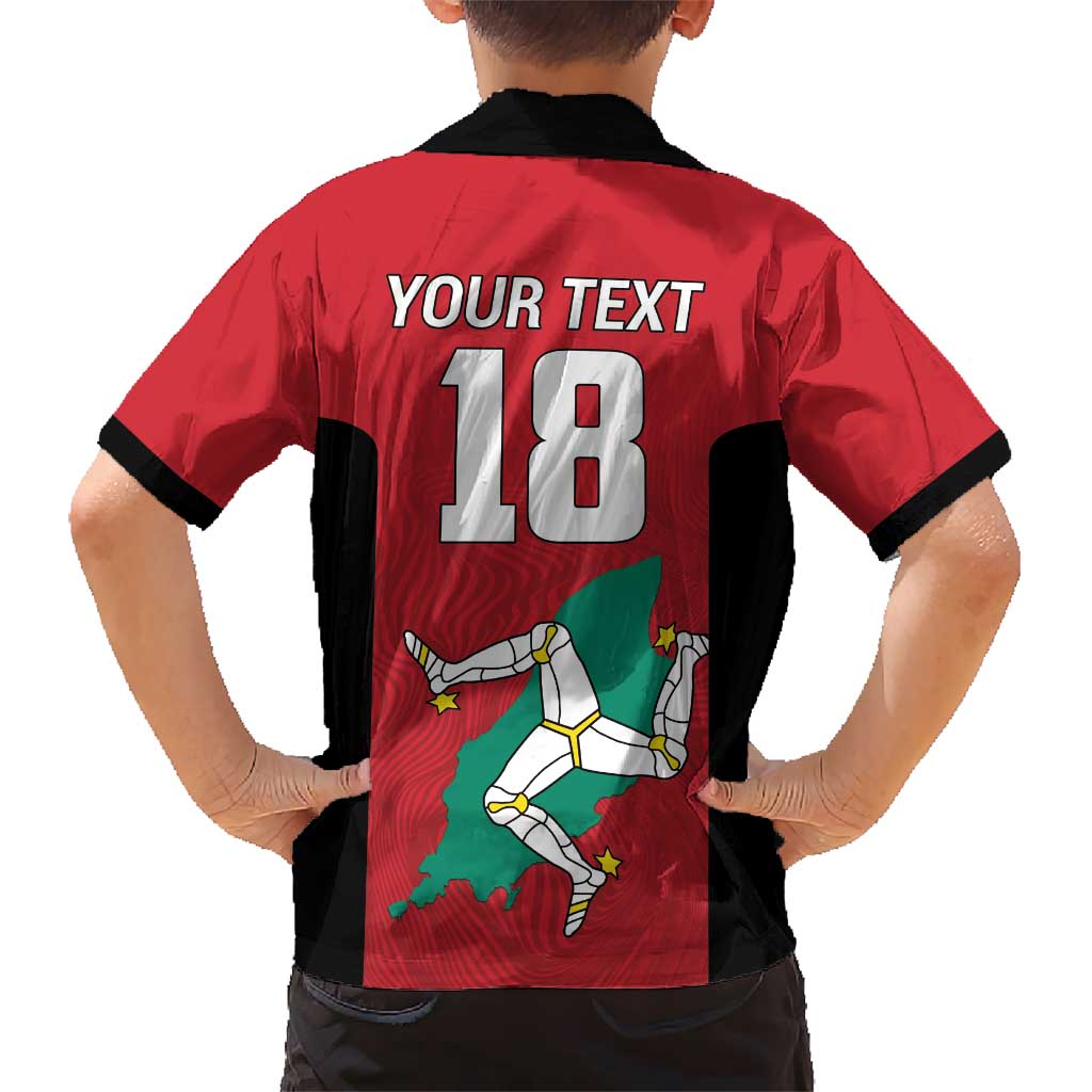 Custom Isle of Man Cricket Kid Hawaiian Shirt Quocunque Jeceris Stabit - Wonder Print Shop