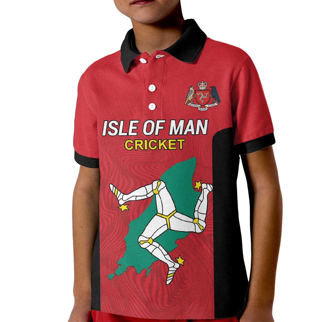 Custom Isle of Man Cricket Kid Polo Shirt Quocunque Jeceris Stabit - Wonder Print Shop