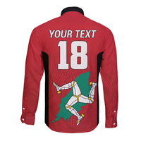 Custom Isle of Man Cricket Long Sleeve Button Shirt Quocunque Jeceris Stabit - Wonder Print Shop