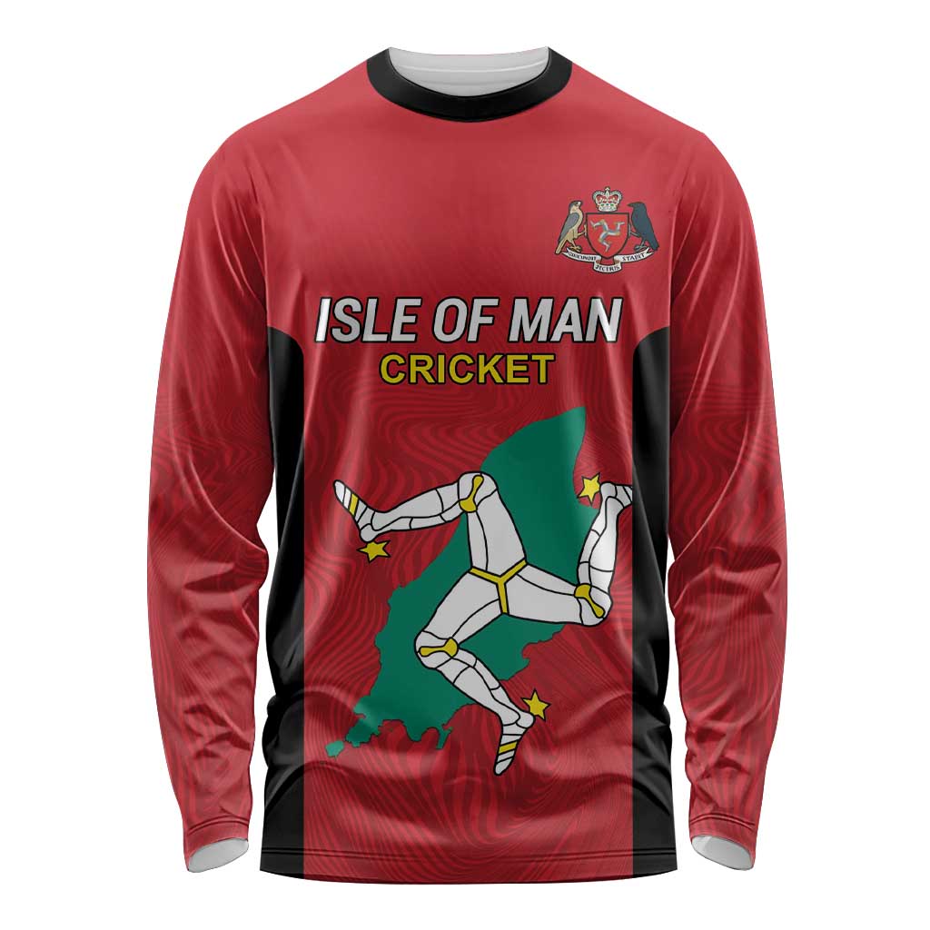 Custom Isle of Man Cricket Long Sleeve Shirt Quocunque Jeceris Stabit - Wonder Print Shop