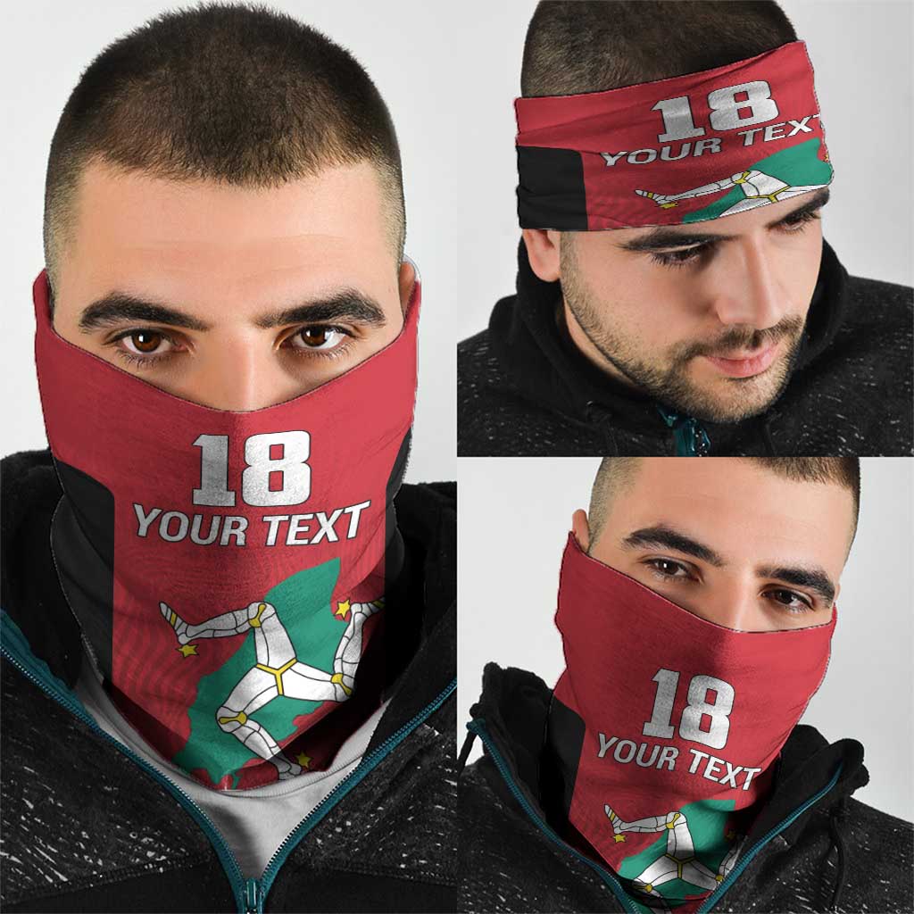 Custom Isle of Man Cricket Neck Gaiter Quocunque Jeceris Stabit - Wonder Print Shop
