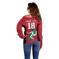 Custom Isle of Man Cricket Off Shoulder Sweater Quocunque Jeceris Stabit - Wonder Print Shop