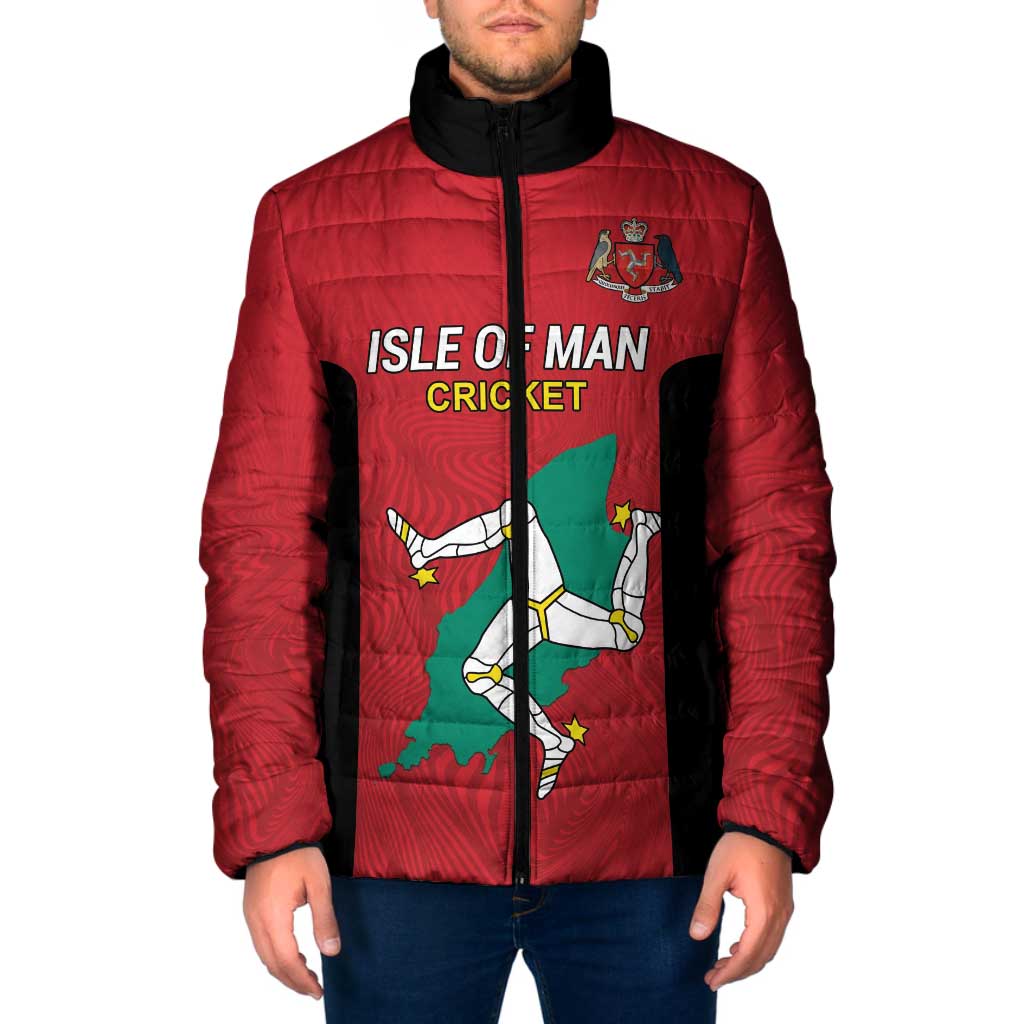 Custom Isle of Man Cricket Padded Jacket Quocunque Jeceris Stabit - Wonder Print Shop
