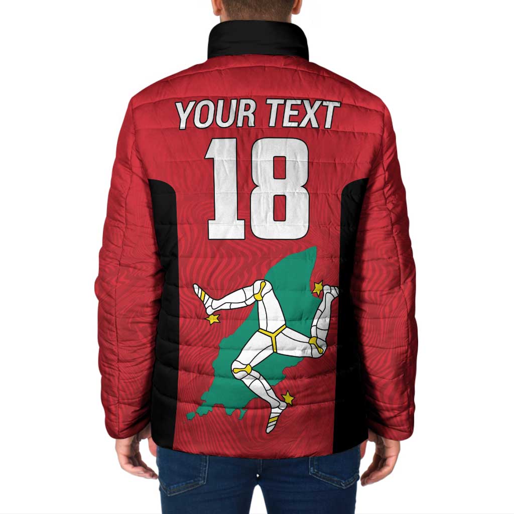 Custom Isle of Man Cricket Padded Jacket Quocunque Jeceris Stabit - Wonder Print Shop