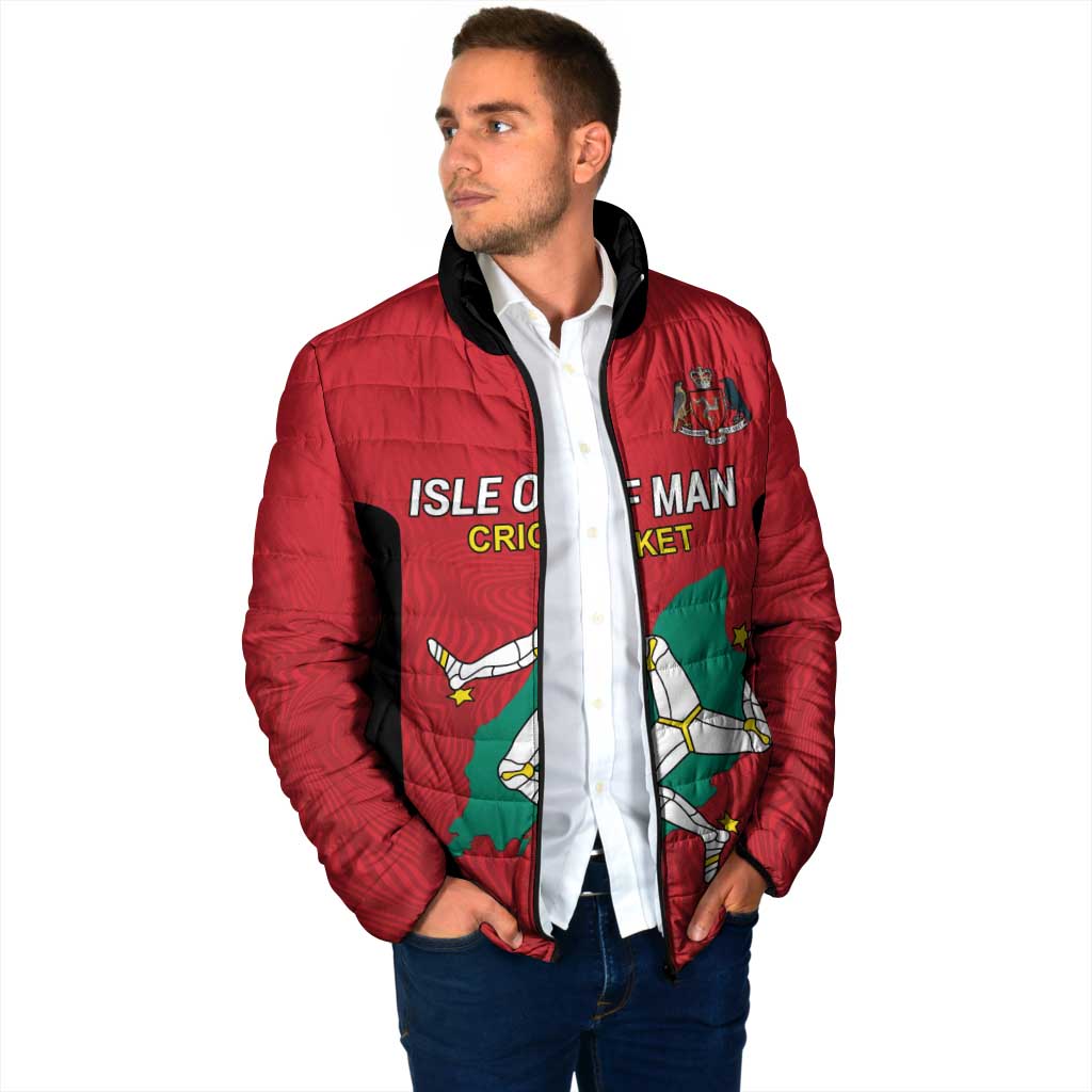 Custom Isle of Man Cricket Padded Jacket Quocunque Jeceris Stabit - Wonder Print Shop