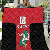 Custom Isle of Man Cricket Quilt Quocunque Jeceris Stabit - Wonder Print Shop
