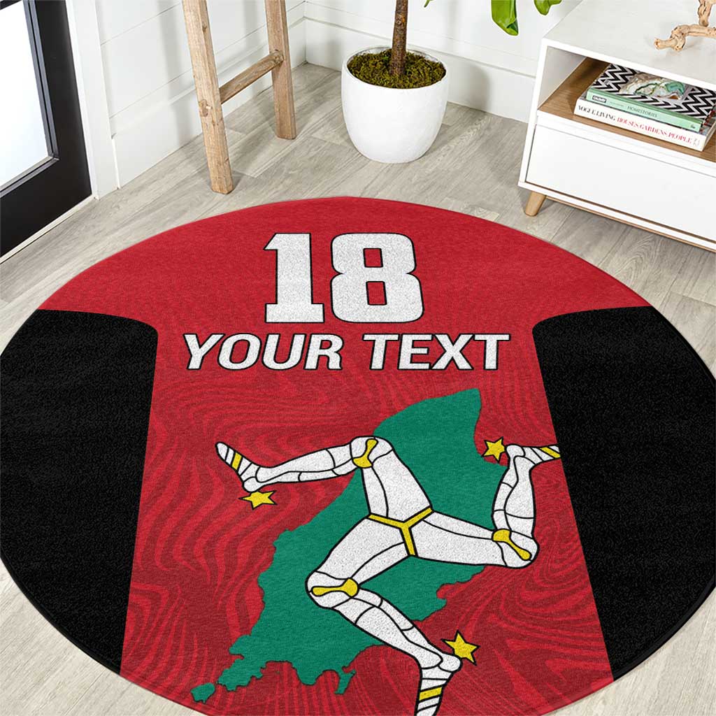 Custom Isle of Man Cricket Round Carpet Quocunque Jeceris Stabit - Wonder Print Shop