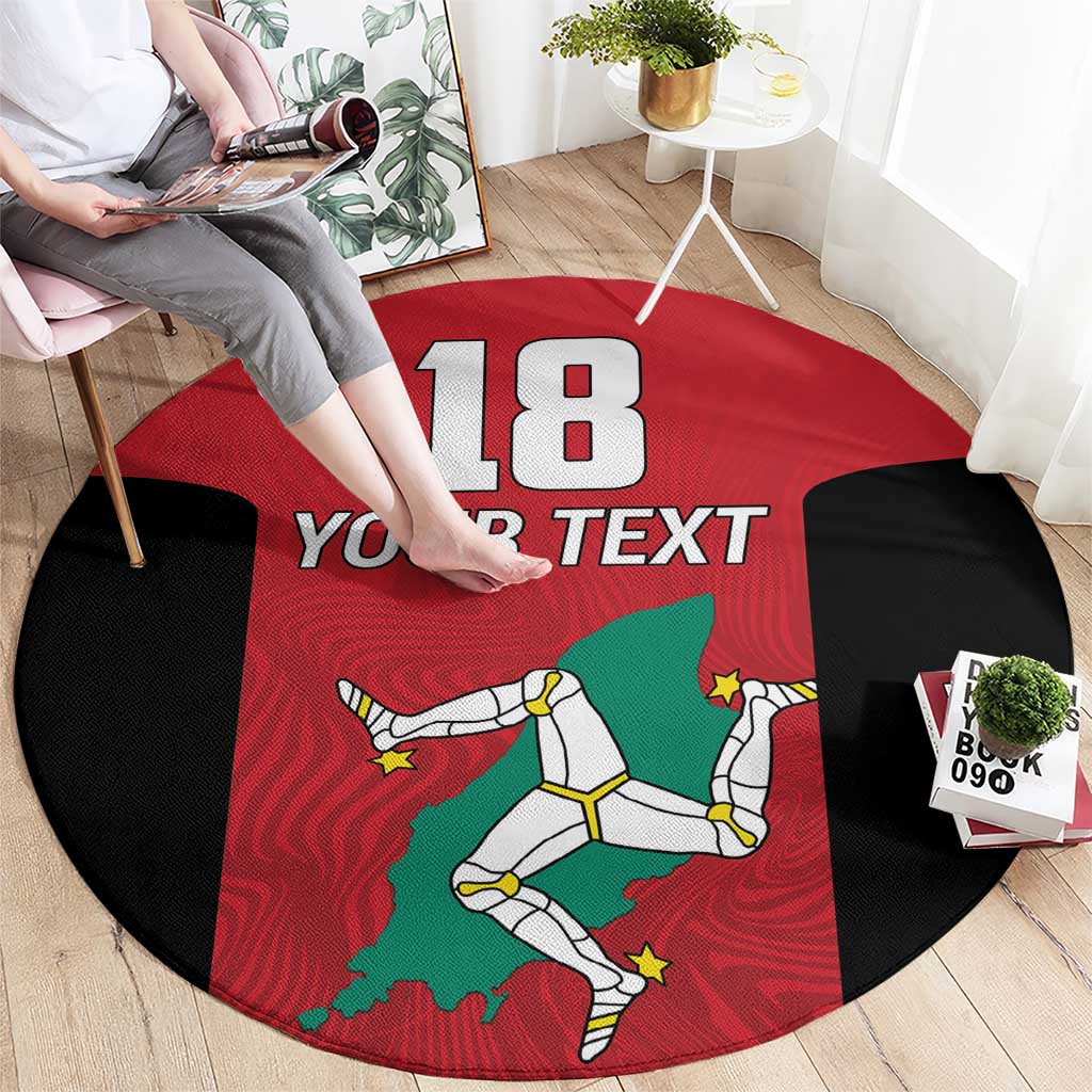 Custom Isle of Man Cricket Round Carpet Quocunque Jeceris Stabit - Wonder Print Shop