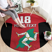 Custom Isle of Man Cricket Round Carpet Quocunque Jeceris Stabit - Wonder Print Shop
