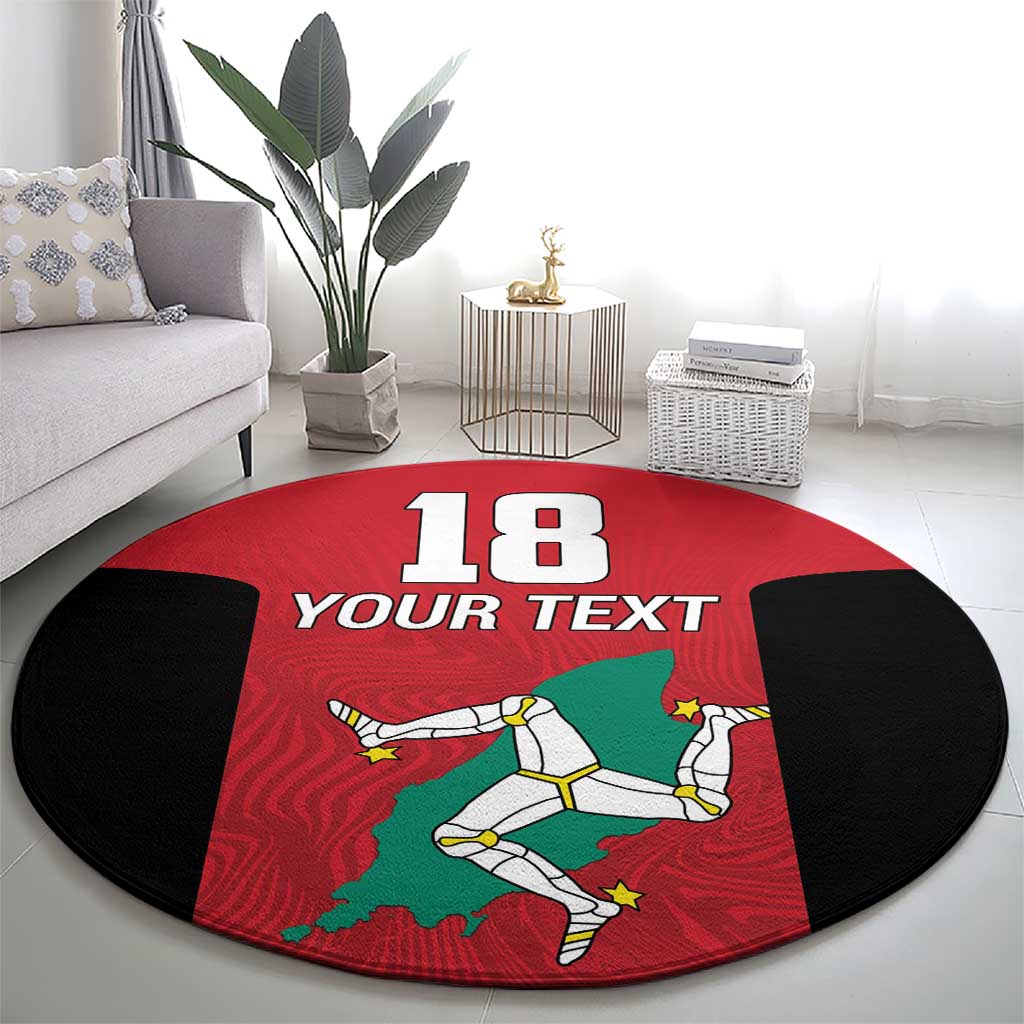Custom Isle of Man Cricket Round Carpet Quocunque Jeceris Stabit - Wonder Print Shop