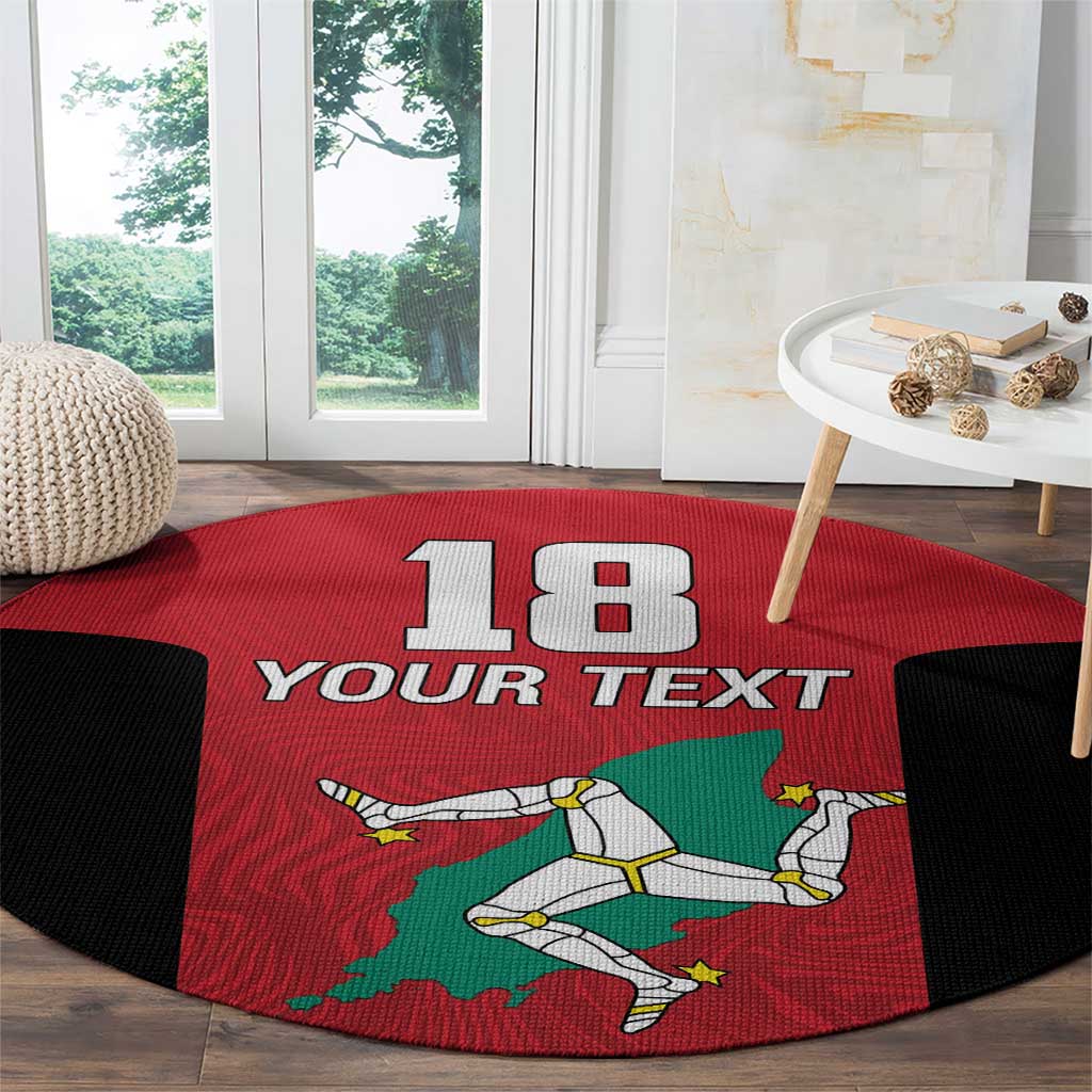 Custom Isle of Man Cricket Round Carpet Quocunque Jeceris Stabit - Wonder Print Shop