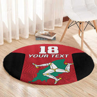 Custom Isle of Man Cricket Round Carpet Quocunque Jeceris Stabit - Wonder Print Shop
