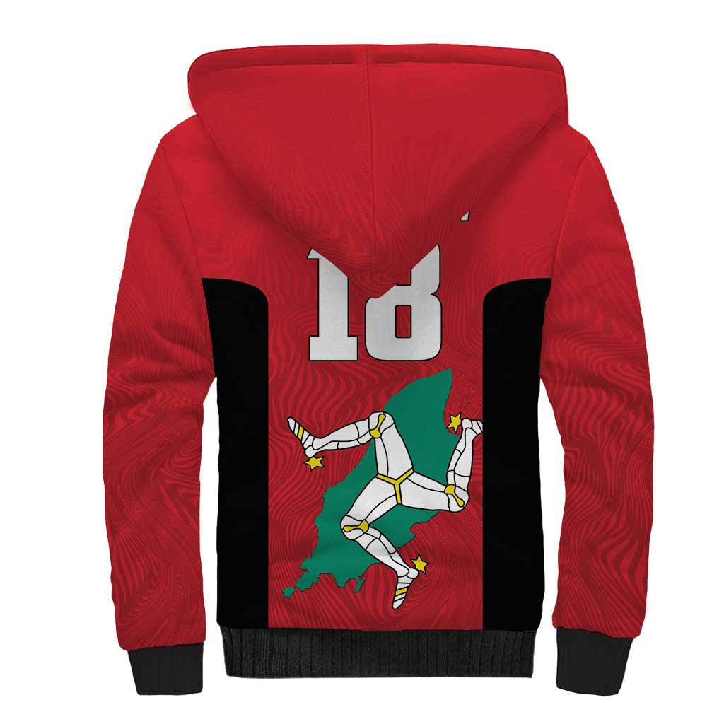 Custom Isle of Man Cricket Sherpa Hoodie Quocunque Jeceris Stabit - Wonder Print Shop