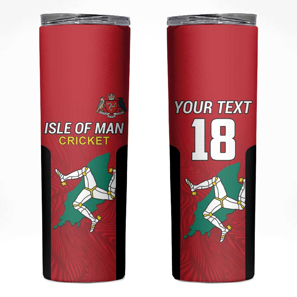 Custom Isle of Man Cricket Skinny Tumbler Quocunque Jeceris Stabit - Wonder Print Shop