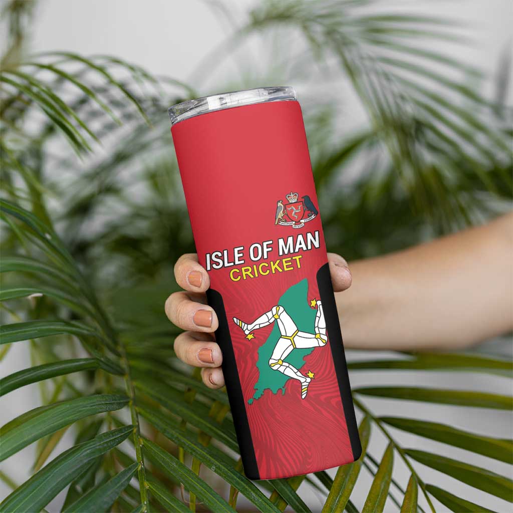 Custom Isle of Man Cricket Skinny Tumbler Quocunque Jeceris Stabit - Wonder Print Shop