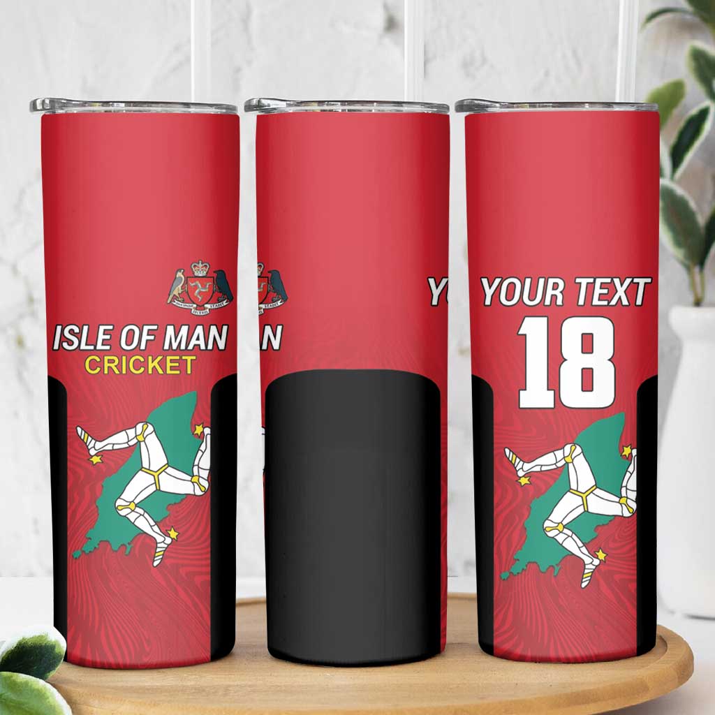 Custom Isle of Man Cricket Skinny Tumbler Quocunque Jeceris Stabit - Wonder Print Shop