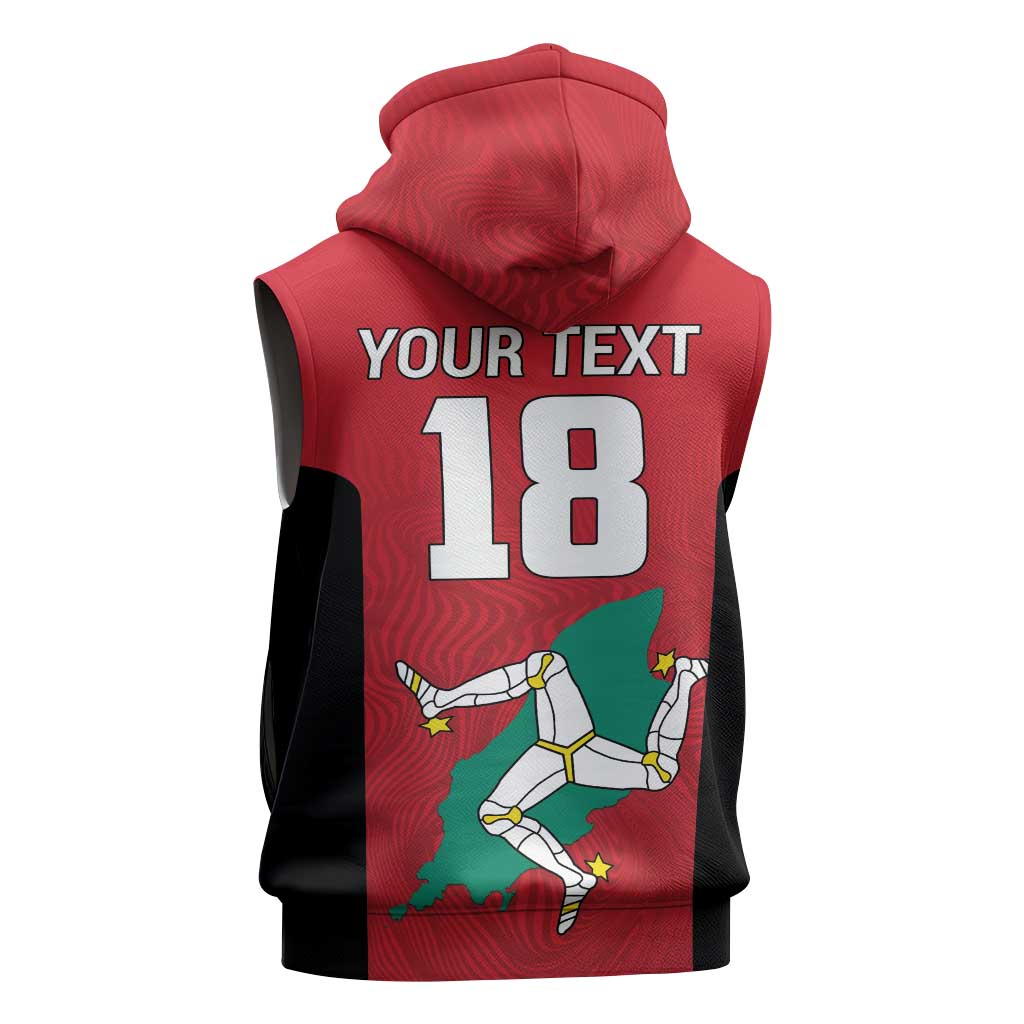 Custom Isle of Man Cricket Sleeveless Hoodie Quocunque Jeceris Stabit - Wonder Print Shop
