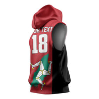 Custom Isle of Man Cricket Sleeveless Hoodie Quocunque Jeceris Stabit - Wonder Print Shop