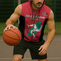 Custom Isle of Man Cricket Sleeveless Zip Hoodie Quocunque Jeceris Stabit - Wonder Print Shop