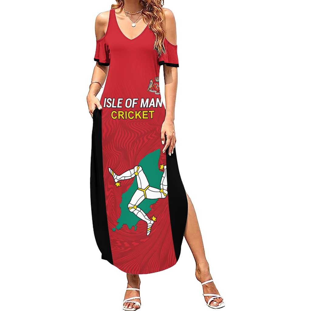 Custom Isle of Man Cricket Summer Maxi Dress Quocunque Jeceris Stabit - Wonder Print Shop