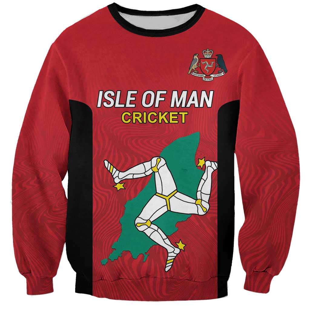 Custom Isle of Man Cricket Sweatshirt Quocunque Jeceris Stabit - Wonder Print Shop