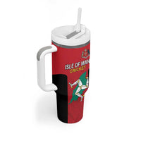 Custom Isle of Man Cricket Tumbler With Handle Quocunque Jeceris Stabit - Wonder Print Shop