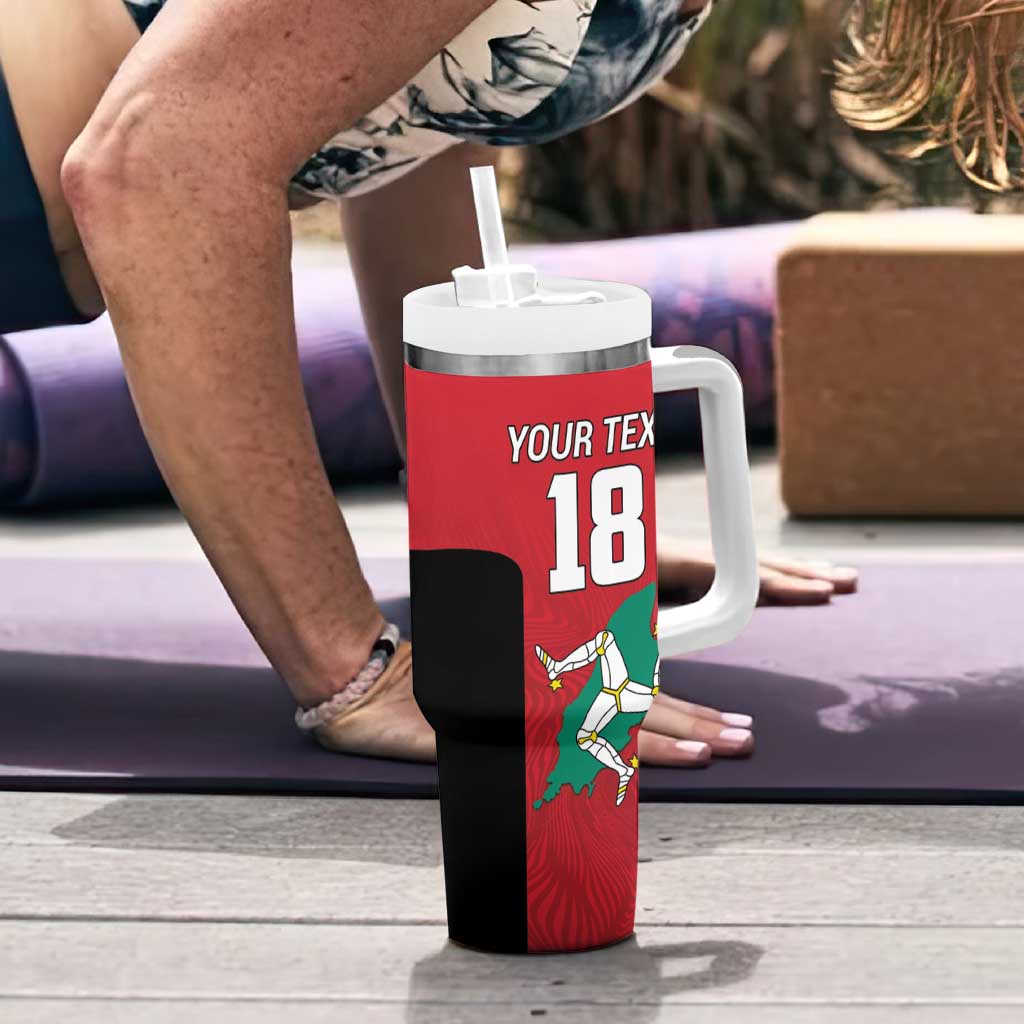 Custom Isle of Man Cricket Tumbler With Handle Quocunque Jeceris Stabit - Wonder Print Shop