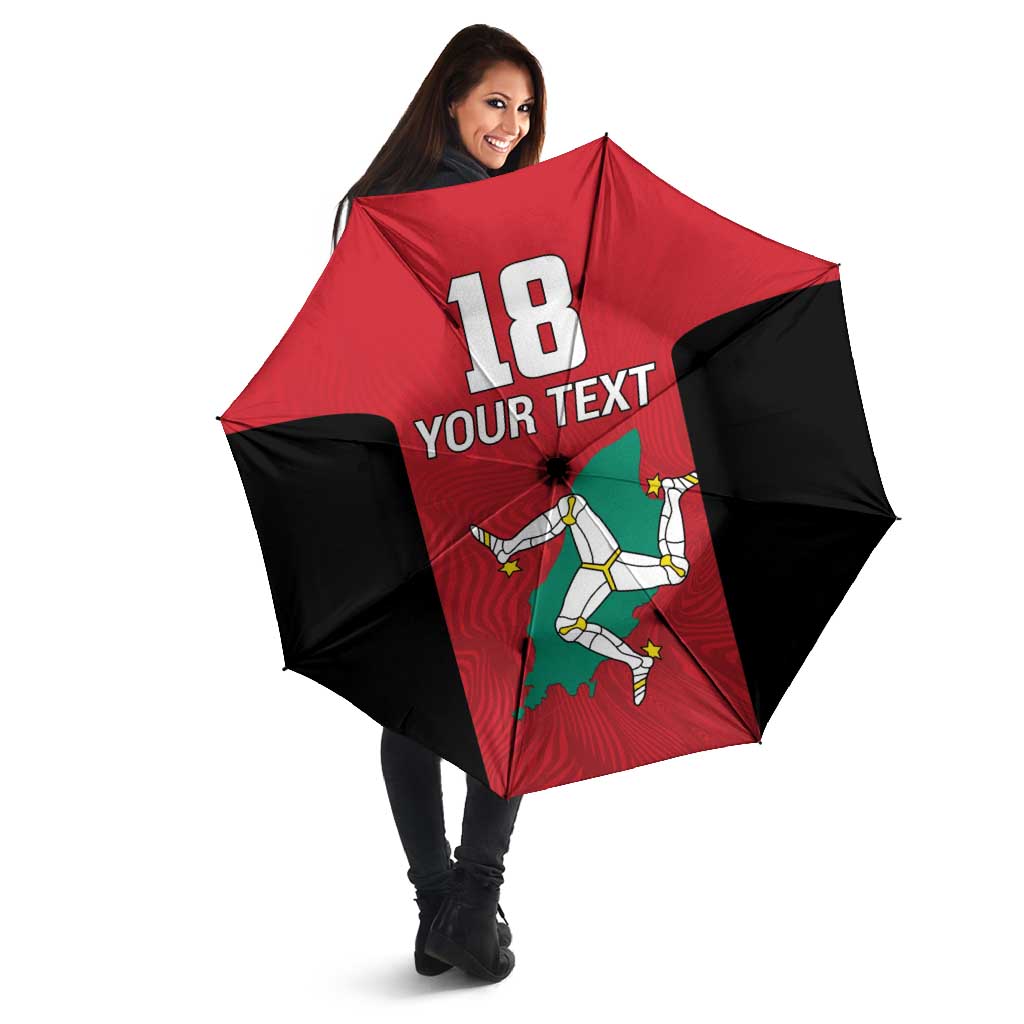 Custom Isle of Man Cricket Umbrella Quocunque Jeceris Stabit - Wonder Print Shop