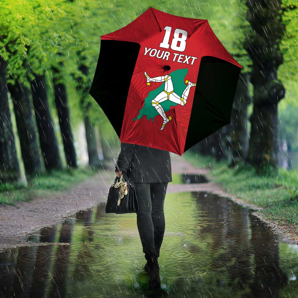 Custom Isle of Man Cricket Umbrella Quocunque Jeceris Stabit - Wonder Print Shop