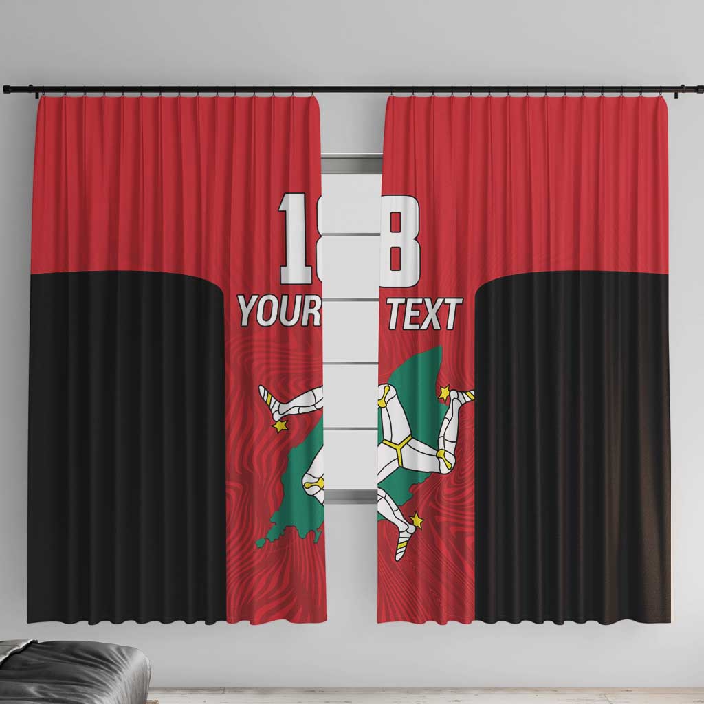 Custom Isle of Man Cricket Window Curtain Quocunque Jeceris Stabit - Wonder Print Shop