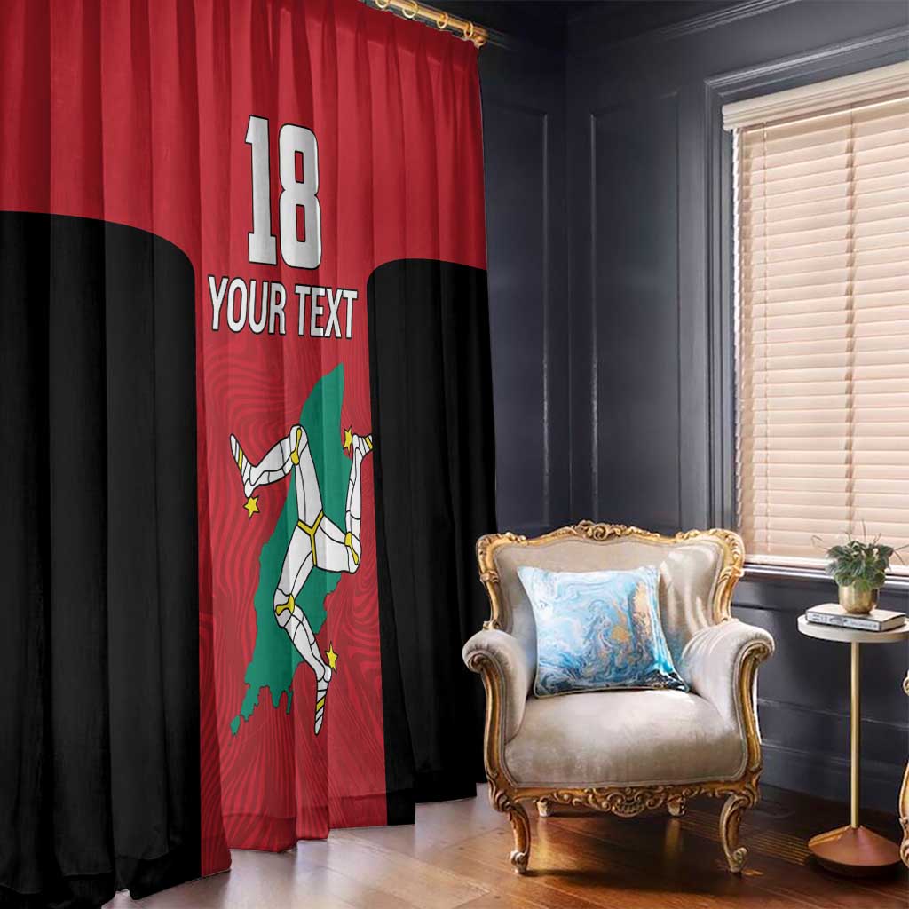 Custom Isle of Man Cricket Window Curtain Quocunque Jeceris Stabit - Wonder Print Shop