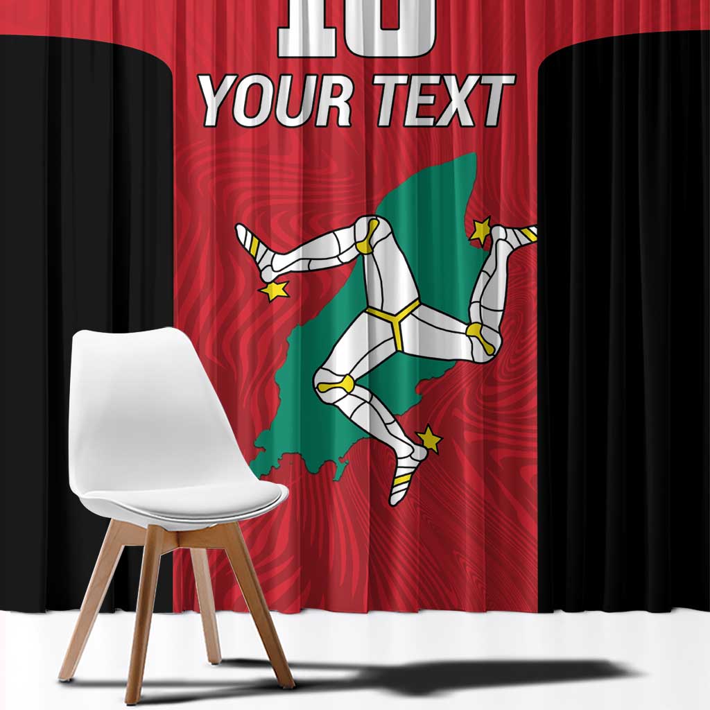 Custom Isle of Man Cricket Window Curtain Quocunque Jeceris Stabit - Wonder Print Shop