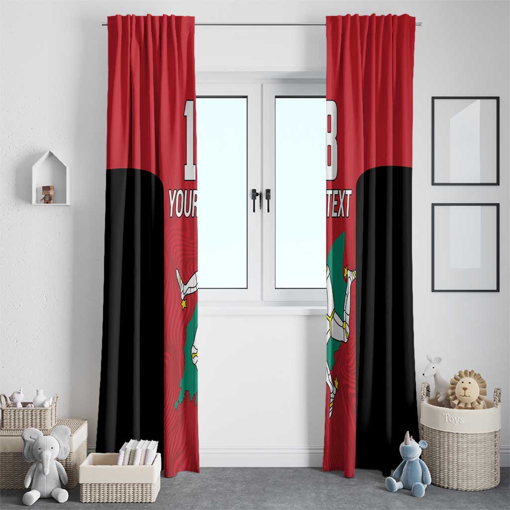 Custom Isle of Man Cricket Window Curtain Quocunque Jeceris Stabit - Wonder Print Shop