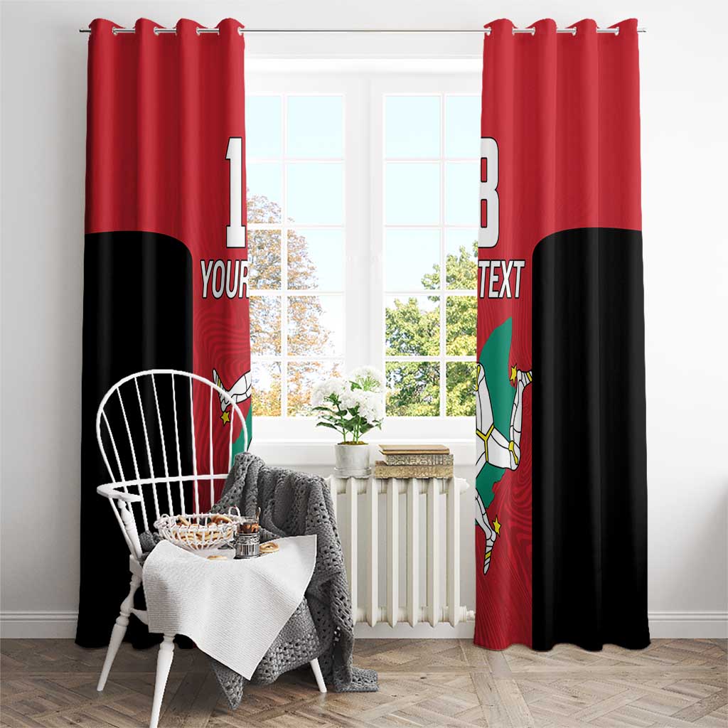 Custom Isle of Man Cricket Window Curtain Quocunque Jeceris Stabit - Wonder Print Shop