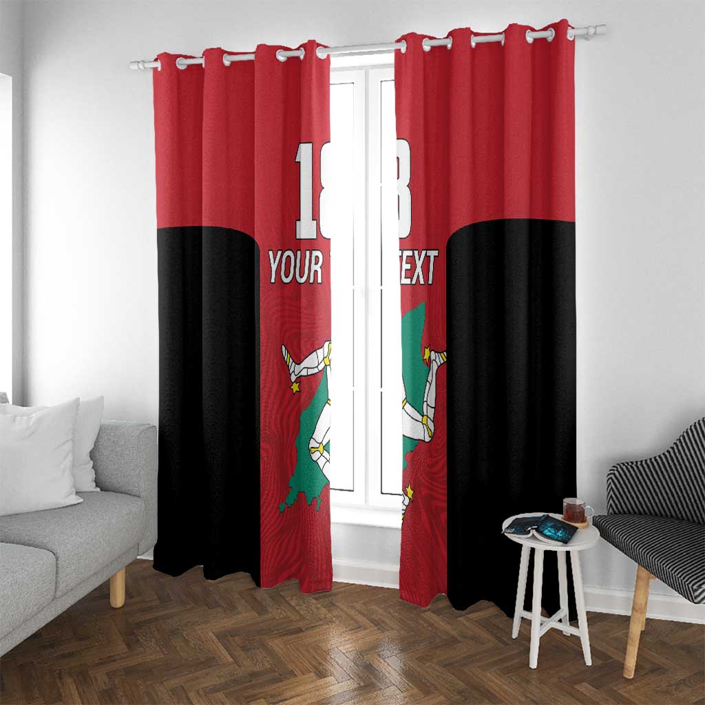 Custom Isle of Man Cricket Window Curtain Quocunque Jeceris Stabit - Wonder Print Shop
