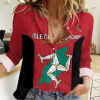 Custom Isle of Man Cricket Women Casual Shirt Quocunque Jeceris Stabit - Wonder Print Shop