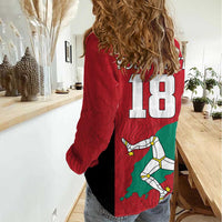 Custom Isle of Man Cricket Women Casual Shirt Quocunque Jeceris Stabit - Wonder Print Shop