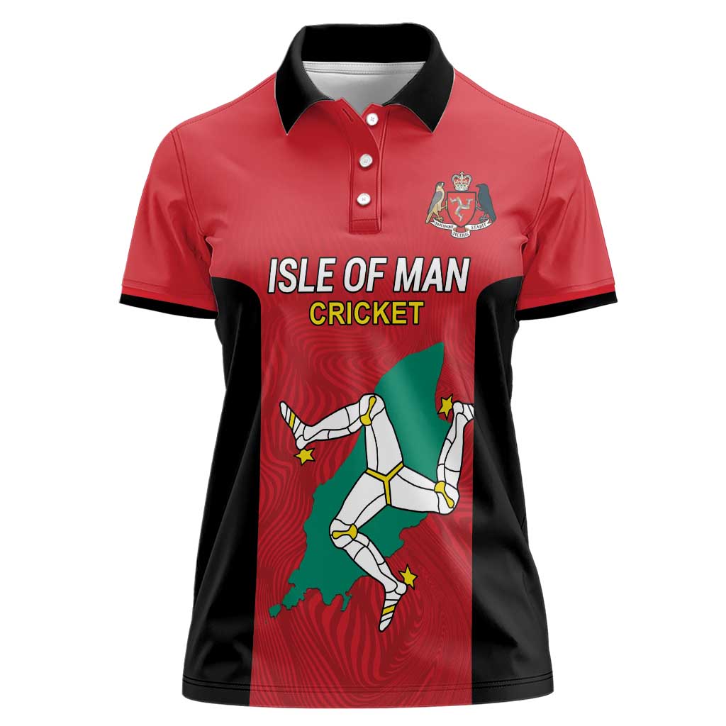 Custom Isle of Man Cricket Women Polo Shirt Quocunque Jeceris Stabit - Wonder Print Shop