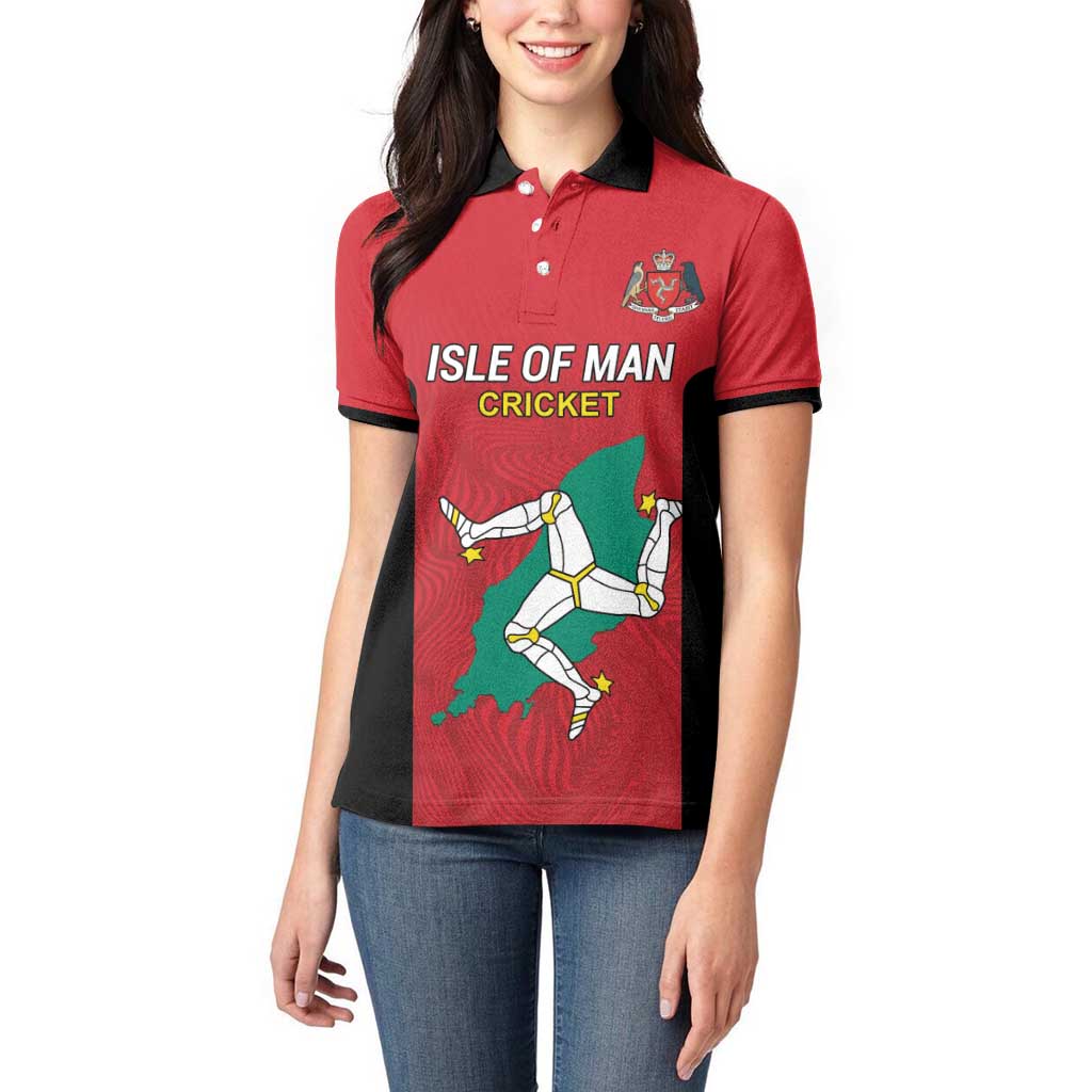 Custom Isle of Man Cricket Women Polo Shirt Quocunque Jeceris Stabit - Wonder Print Shop
