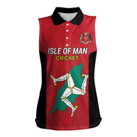 Custom Isle of Man Cricket Women Sleeveless Polo Shirt Quocunque Jeceris Stabit - Wonder Print Shop