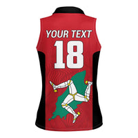 Custom Isle of Man Cricket Women Sleeveless Polo Shirt Quocunque Jeceris Stabit - Wonder Print Shop