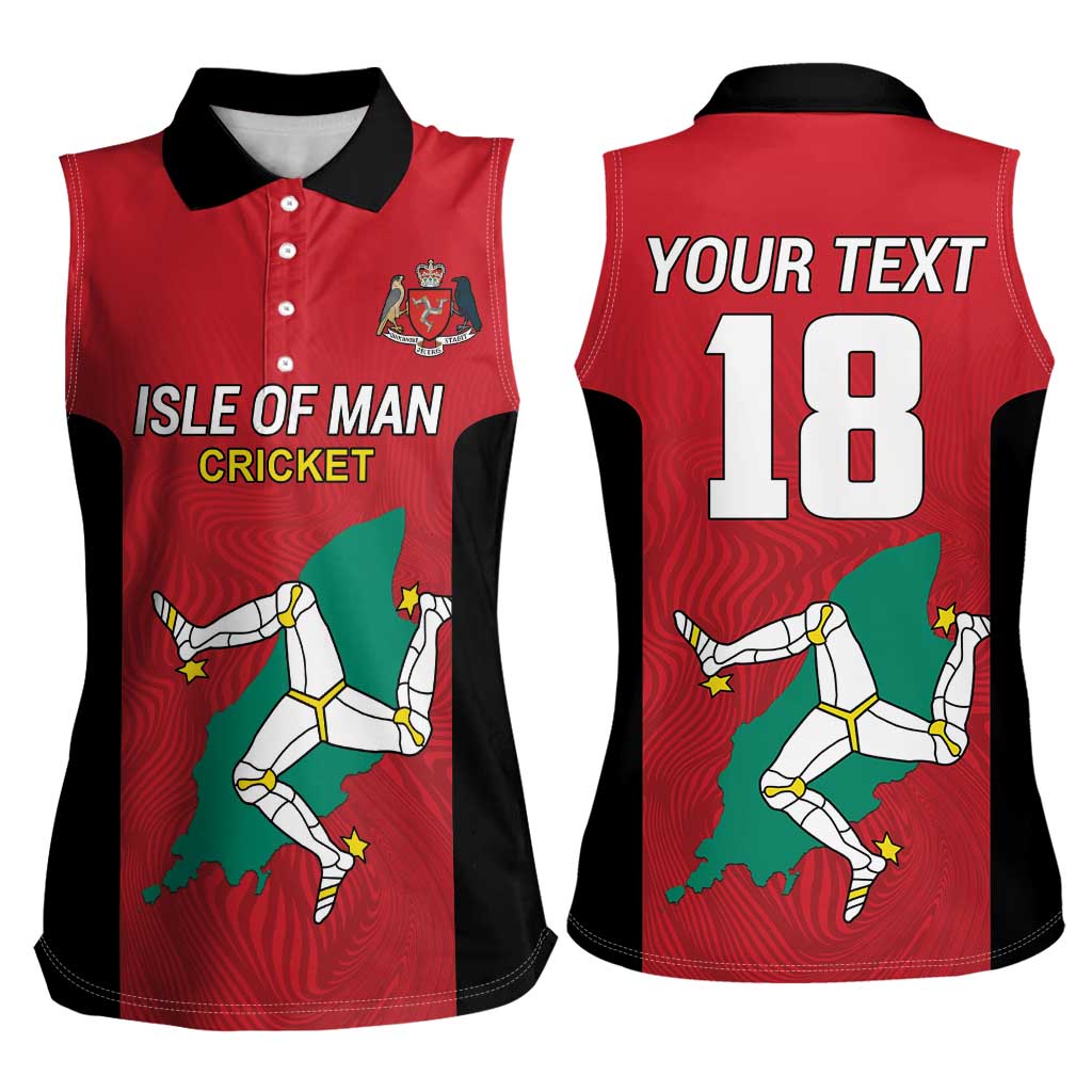 Custom Isle of Man Cricket Women Sleeveless Polo Shirt Quocunque Jeceris Stabit - Wonder Print Shop