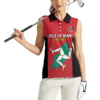 Custom Isle of Man Cricket Women Sleeveless Polo Shirt Quocunque Jeceris Stabit - Wonder Print Shop