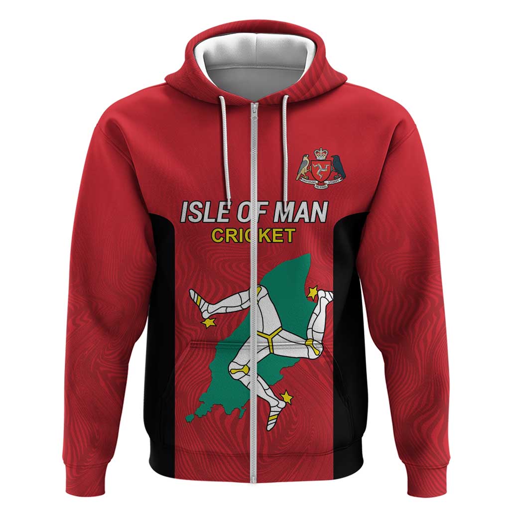 Custom Isle of Man Cricket Zip Hoodie Quocunque Jeceris Stabit - Wonder Print Shop