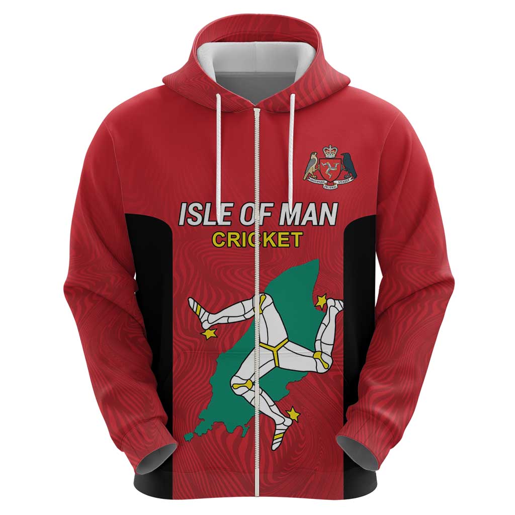 Custom Isle of Man Cricket Zip Hoodie Quocunque Jeceris Stabit - Wonder Print Shop
