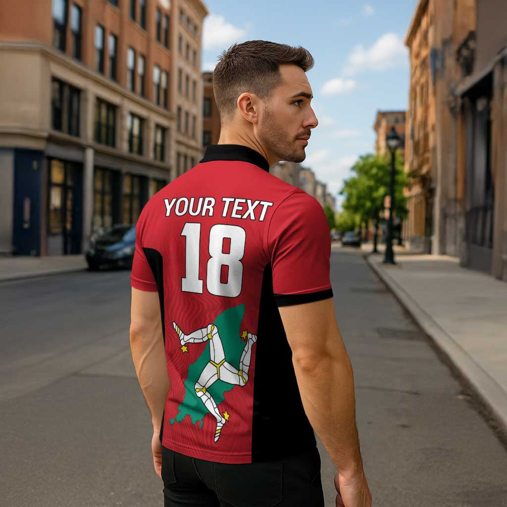 Custom Isle of Man Cricket Zipper Polo Shirt Quocunque Jeceris Stabit - Wonder Print Shop