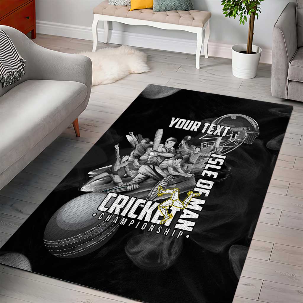 Personalized Isle of Man Cricket Area Rug Go Champion - Wonder Print Shop