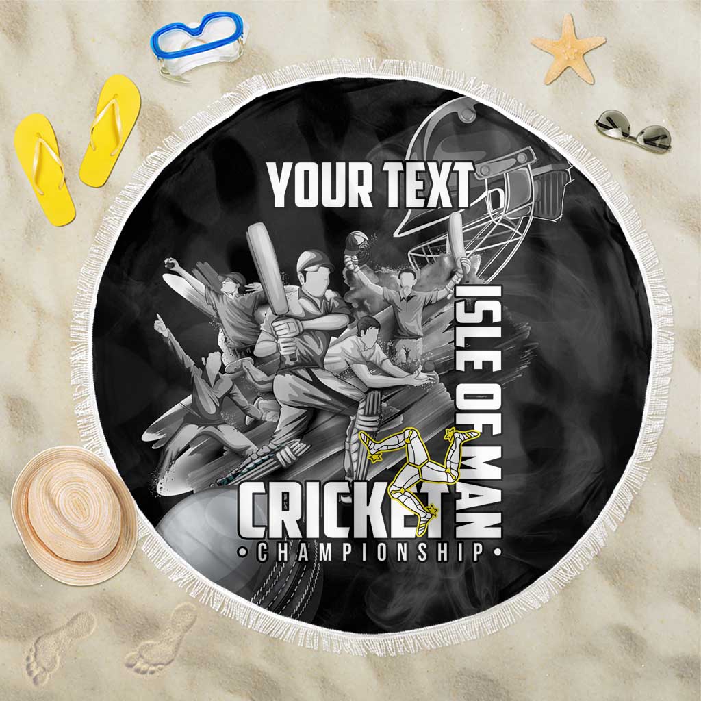 Personalized Isle of Man Cricket Beach Blanket Go Champion - Wonder Print Shop